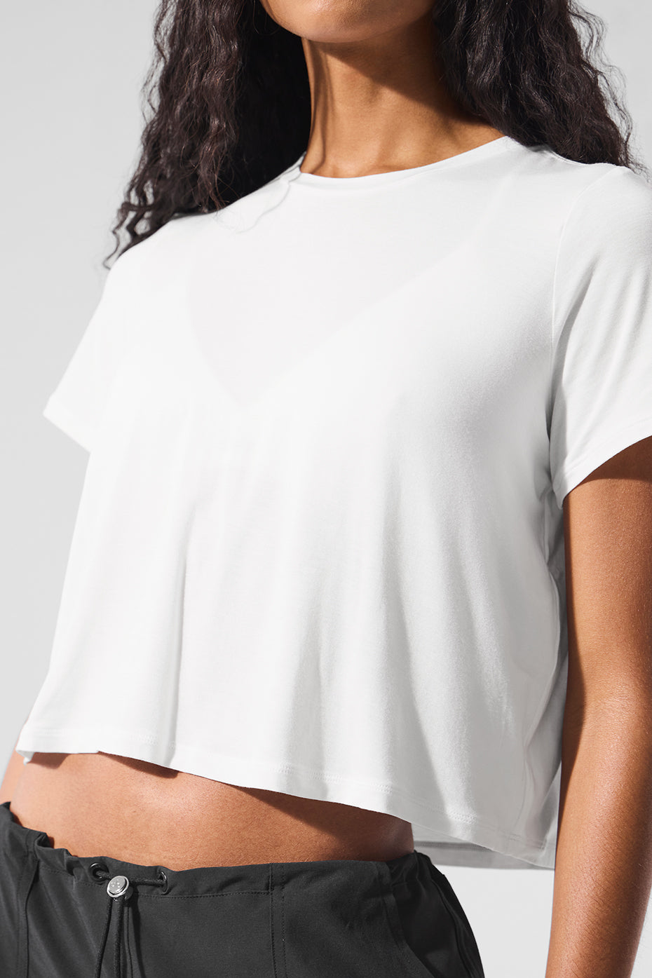 Cropped All Day Short Sleeve - White - Image 4