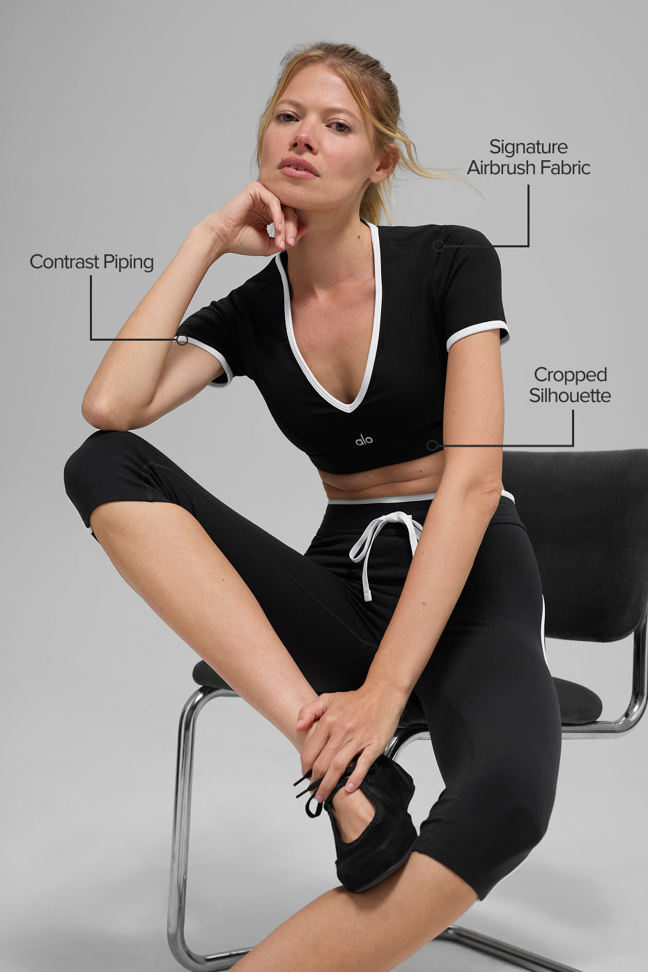 Airbrush Race Pace Short Sleeve - Black/White - Image 2