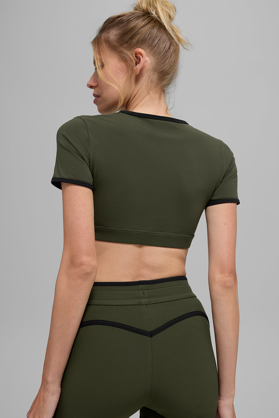 Airbrush Race Pace Short Sleeve - Green Olive/Black - Image 3