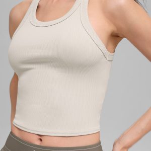 Goddess Ribbed Go-To Tank - Bone