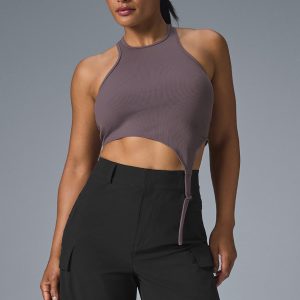 Alosoft Ribbed Revelation Tank - Raisinette