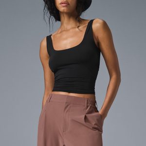 Sheer Glow Tank - Black