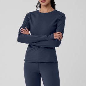 Airbrush Winter Warm Nocturne Long Sleeve - Navy