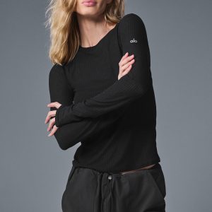 Ribbed Sea Coast Long Sleeve - Black