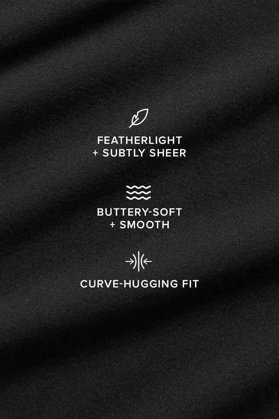 Asymmetric Sheer Glow Long Sleeve - Black - Image 2