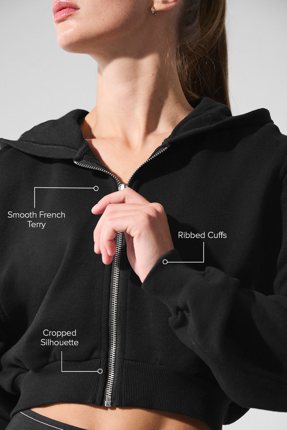 Sweet Escape Zip Up Hoodie - Black - Image 2
