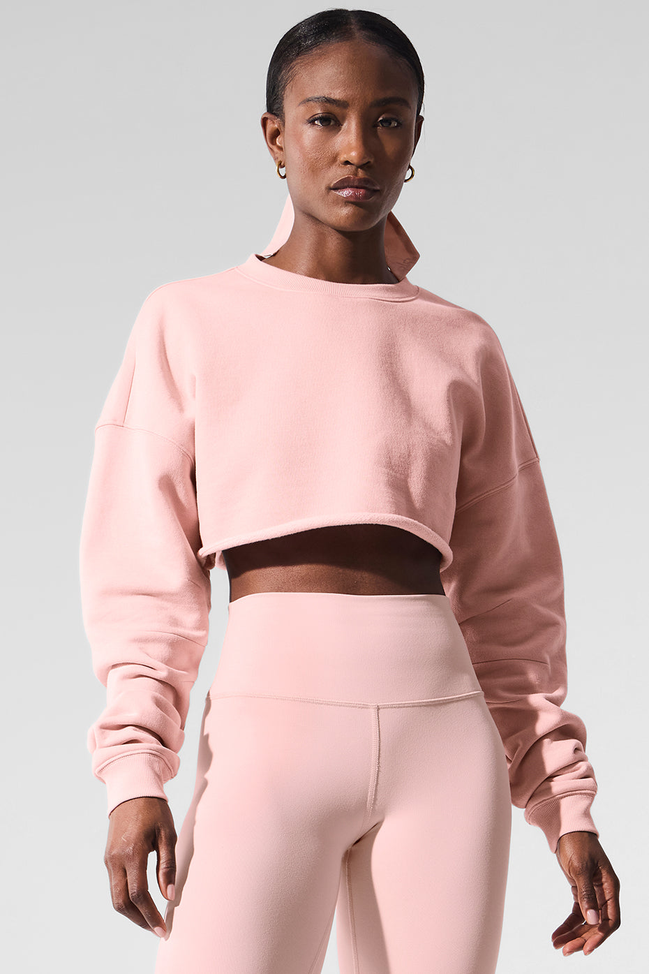 Extreme Cropped Pullover - Pink Quartz - Image 2