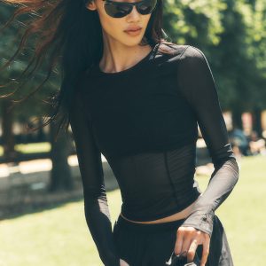 Mesh Winter Twilight Long Sleeve - Black