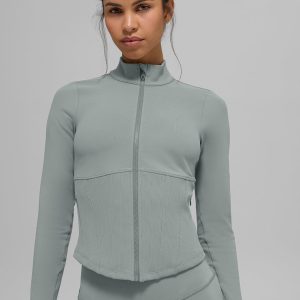 Airbrush Corset Full Zip Jacket - Lunar Grey