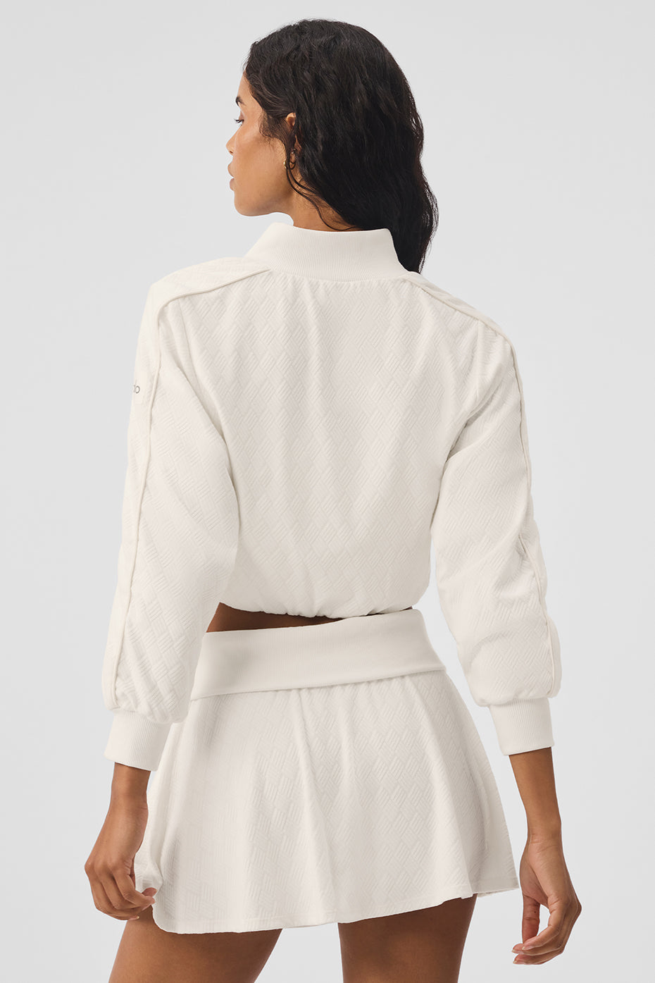 Cropped Doubles Only Full Zip Jacket - Ivory - Image 2