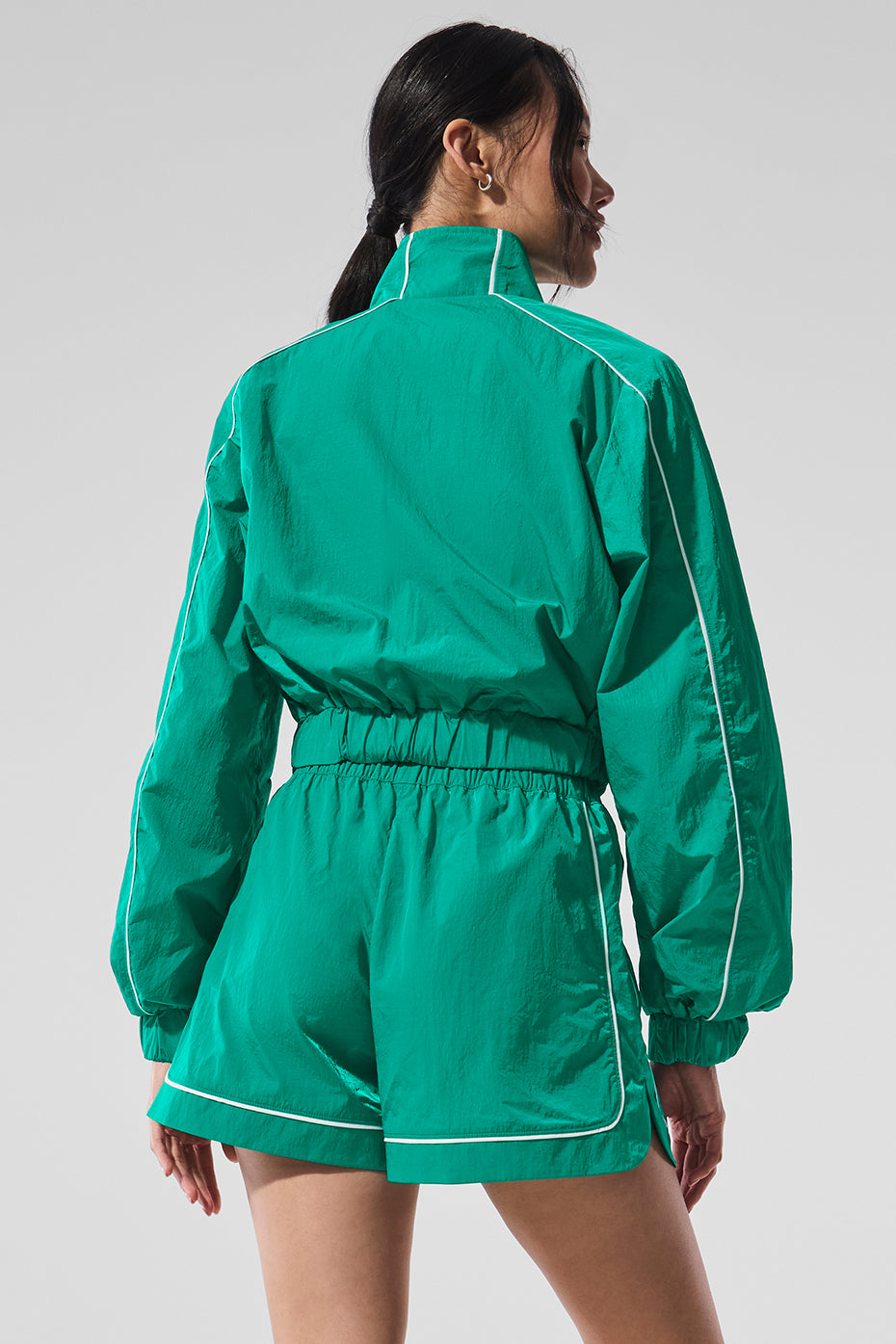 Motivate Full-Zip Track Jacket - Spruce Green/White - Image 3