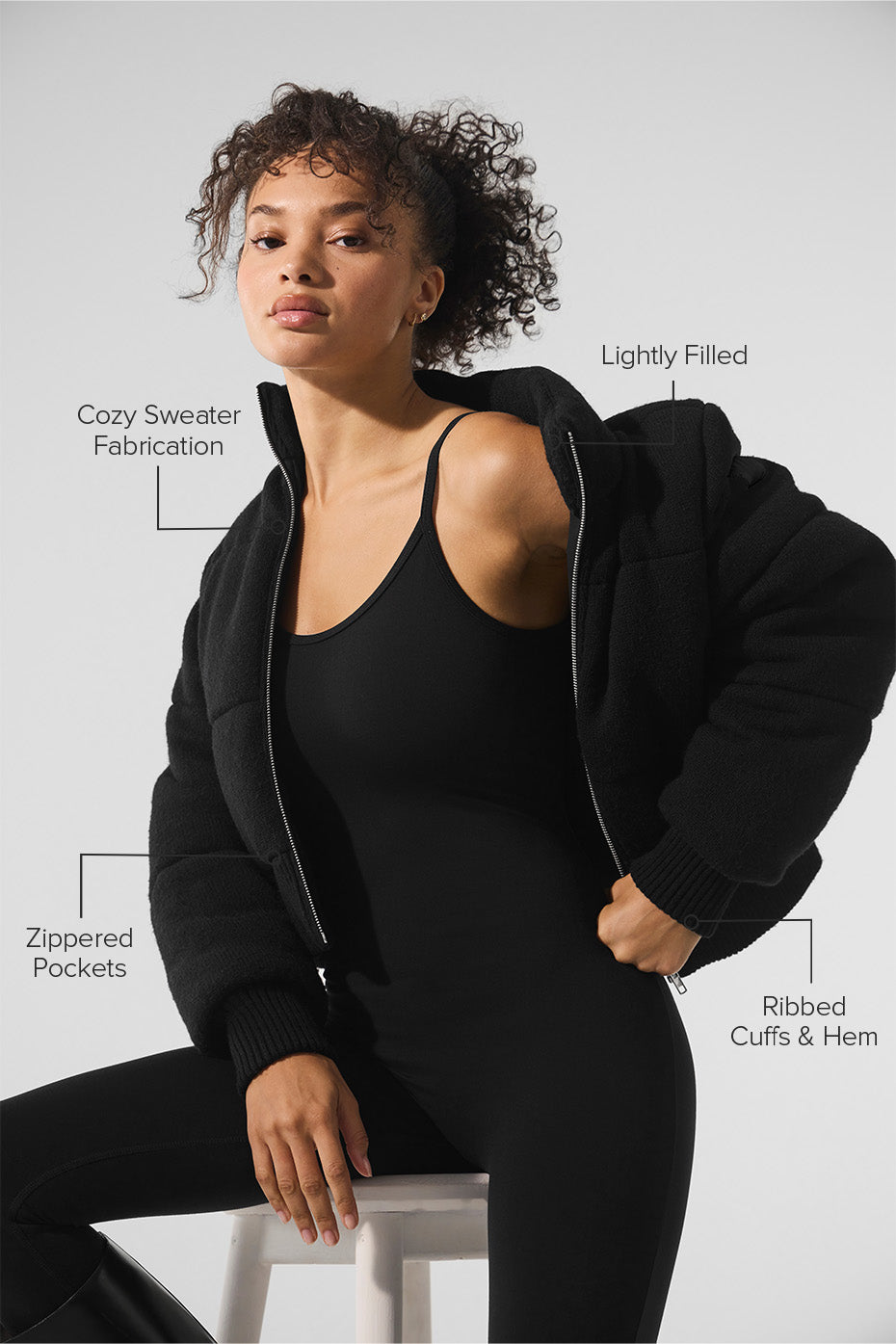 Darling Sweater Puffer - Black - Image 2