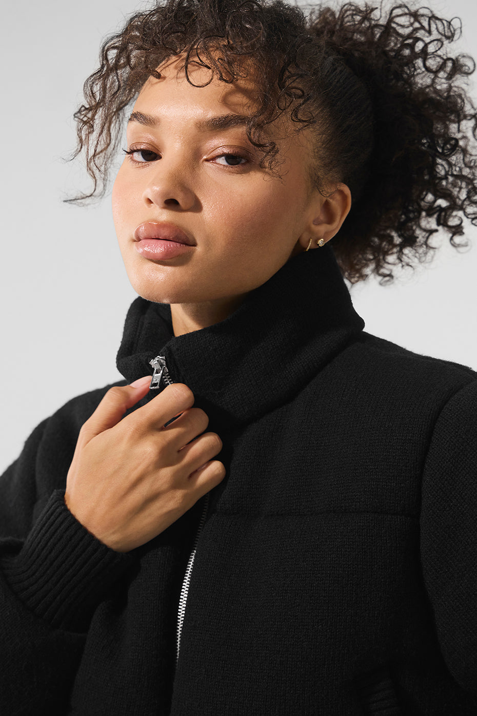 Darling Sweater Puffer - Black - Image 4