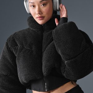 Sherpa Main Act Corset Puffer - Black