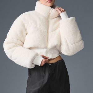 Sherpa Main Act Corset Puffer - Ivory