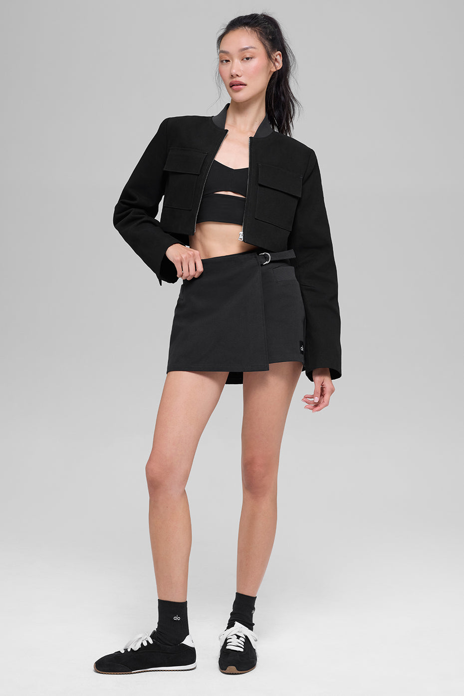 Cropped Main Character Jacket - Black - Image 5
