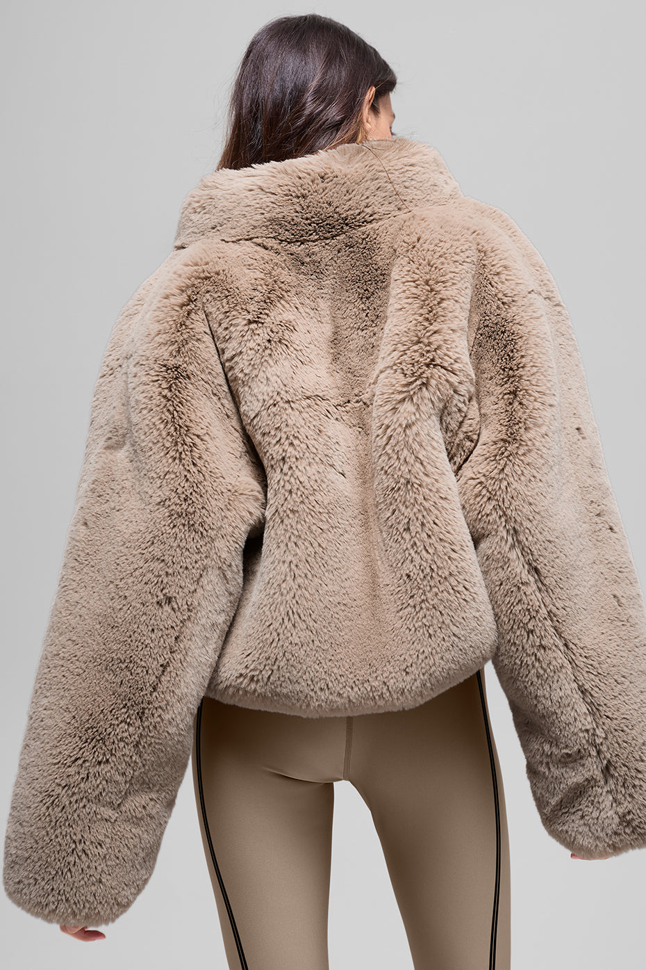 Faux Fur Allure Jacket - Oat - Image 4