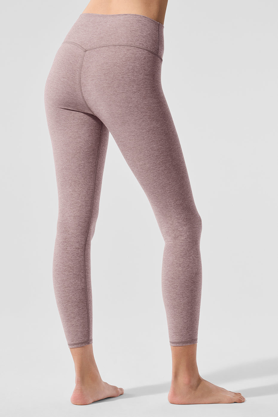 Alosoft High-Waist 7/8 Highlight Legging - Dark Pink Quartz Heather - Image 3