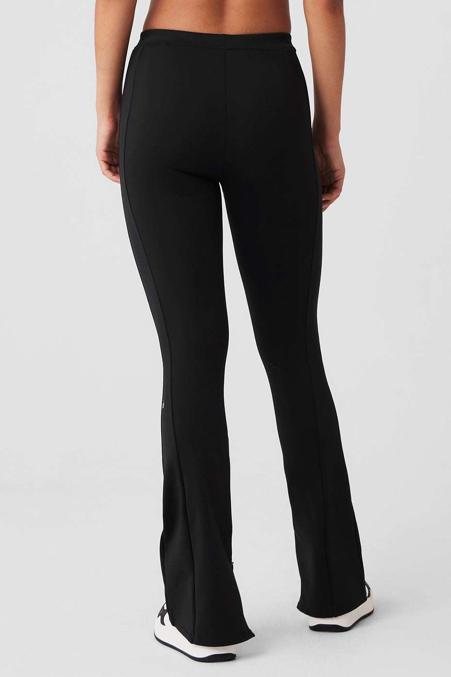 High-Waist 7/8 Zip It Flare Legging - Black - Image 2
