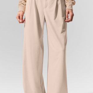 High-Waist Dreamscape Trouser (Long) - Macadamia