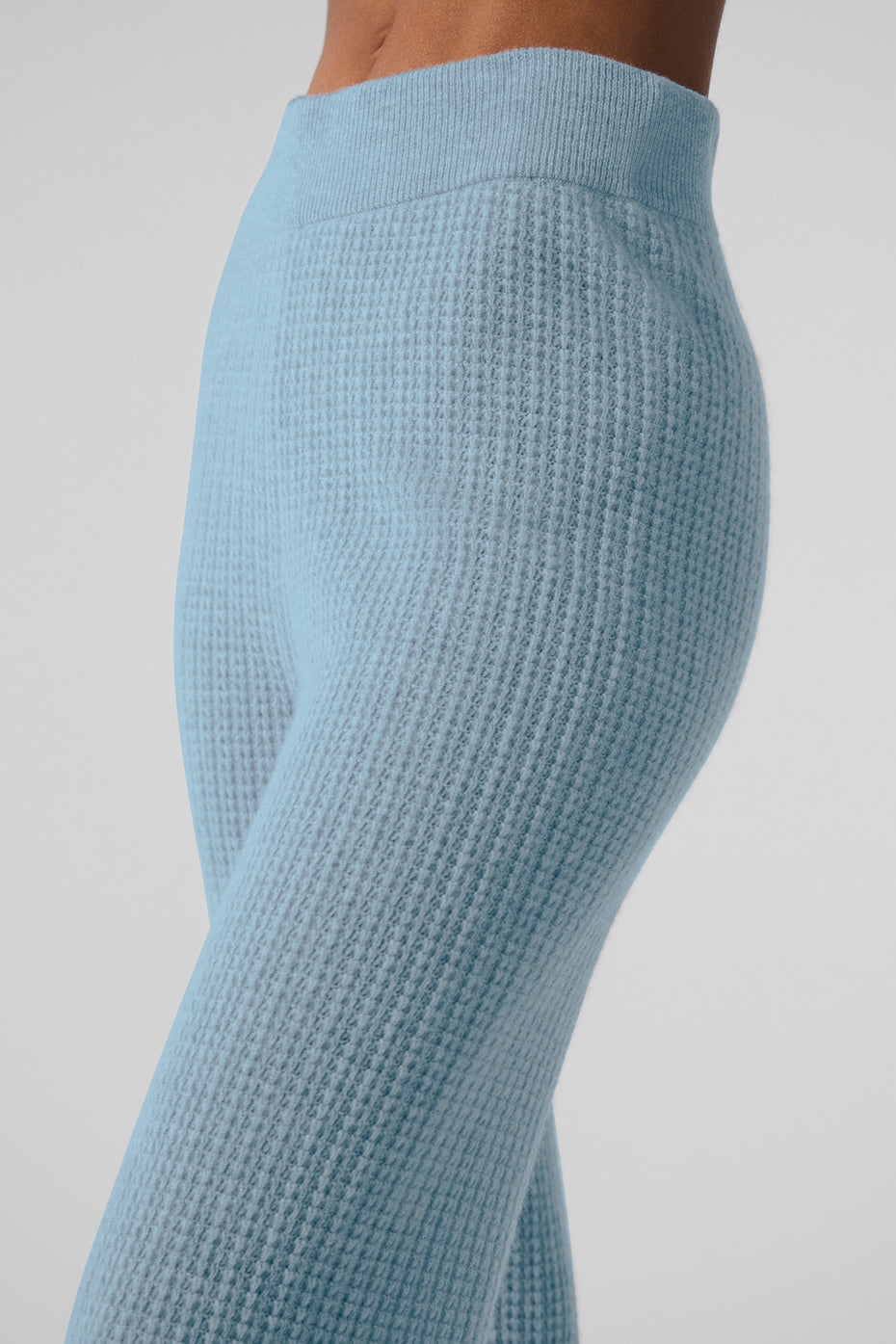 Cashmere High-Waist Plush Waffle Pant - Celestial Blue Heather - Image 2