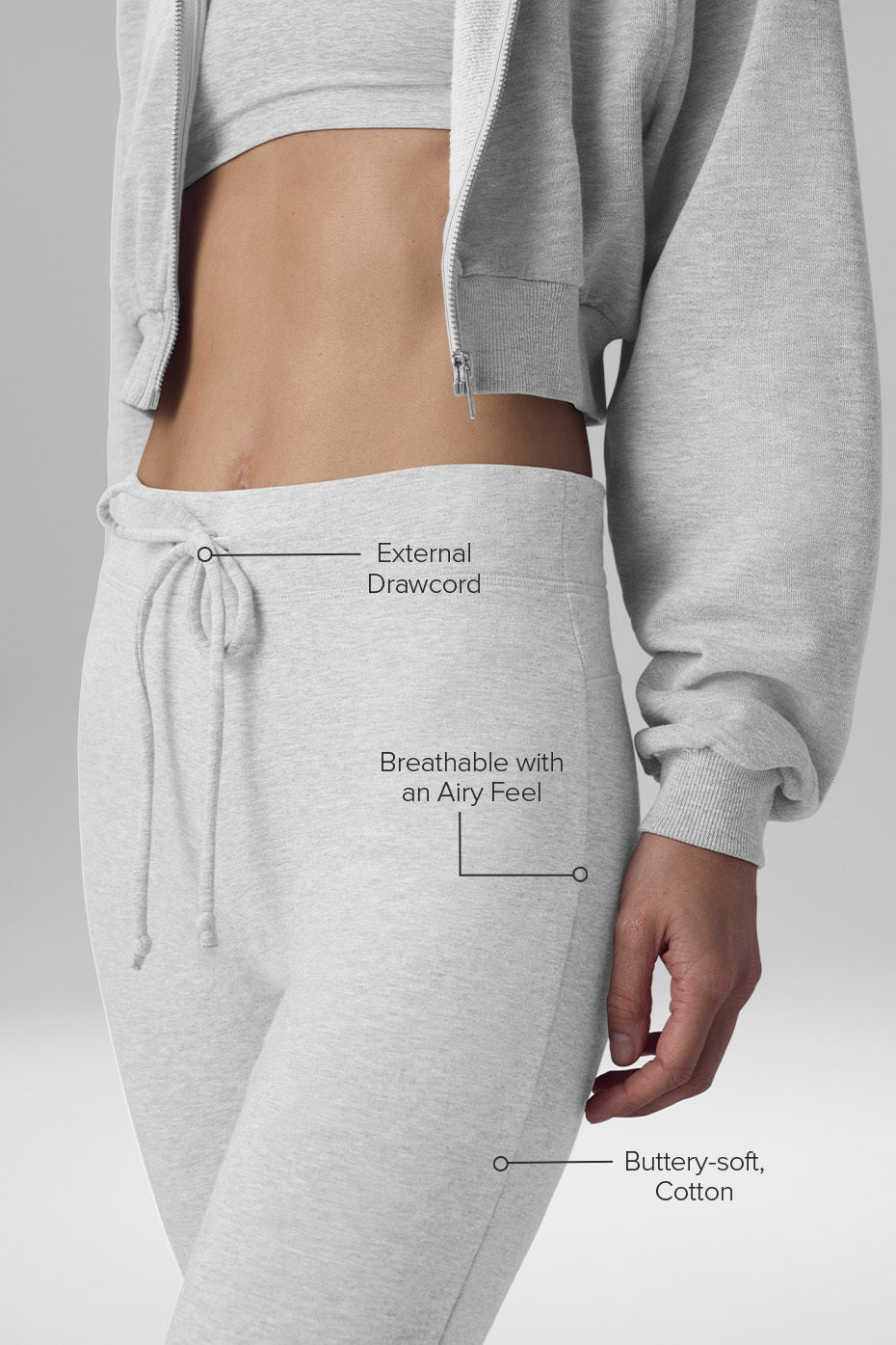 Sway Bootcut Sweatpant - Athletic Heather Grey - Image 2