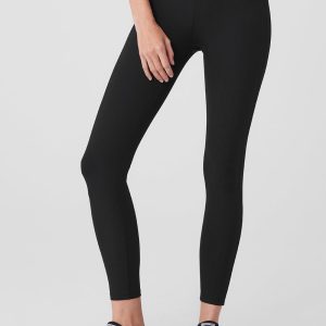 High-Waist 7/8 Run It Back Legging - Black