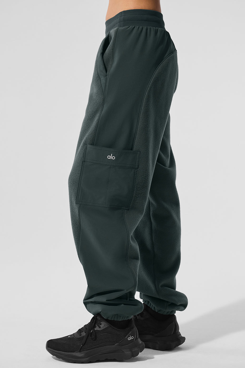 Polar Fleece Wintry Mix Pant - Charcoal Green - Image 3