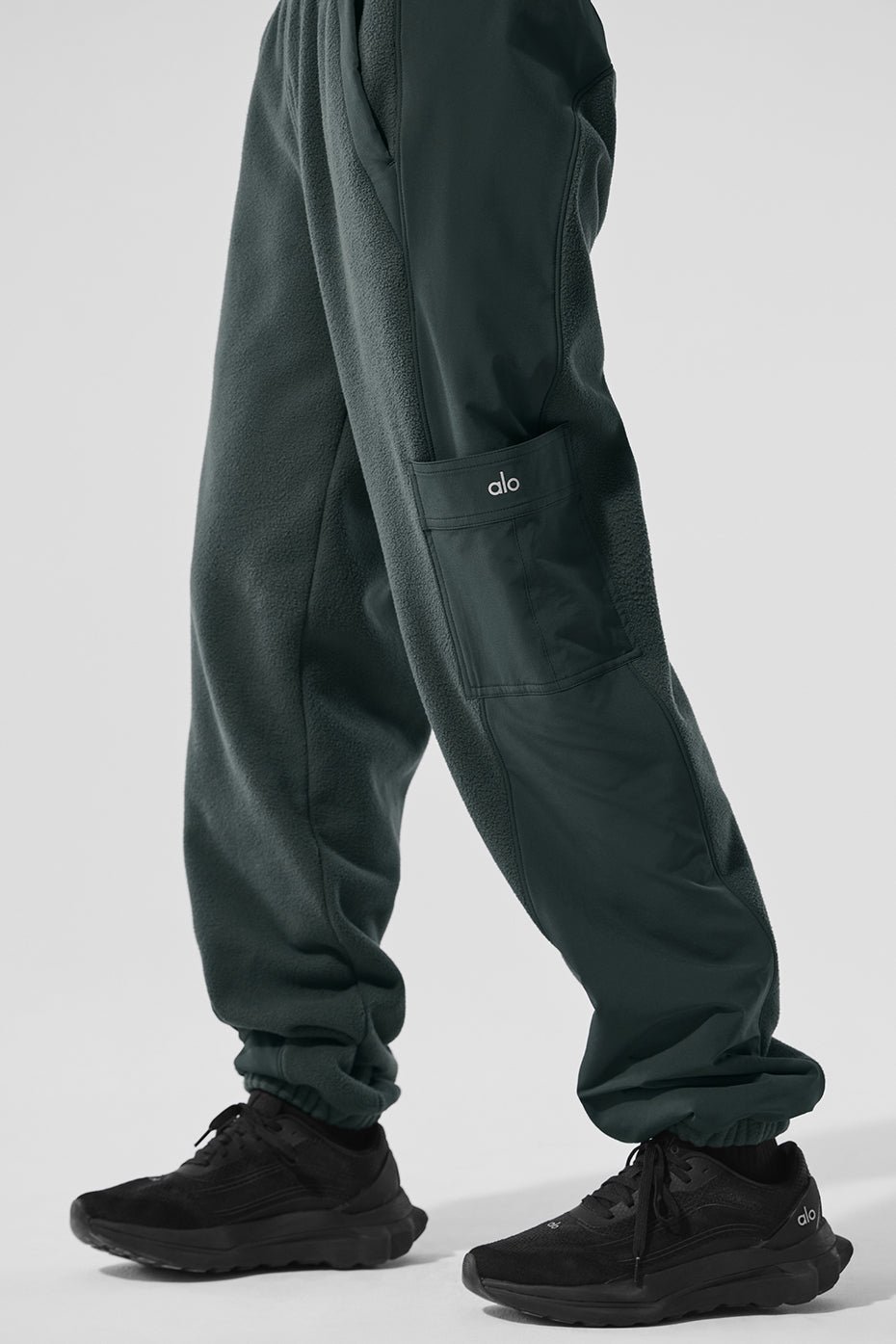 Polar Fleece Wintry Mix Pant - Charcoal Green - Image 4