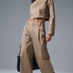 High-Waist Night Out Cargo Trouser - Gravel