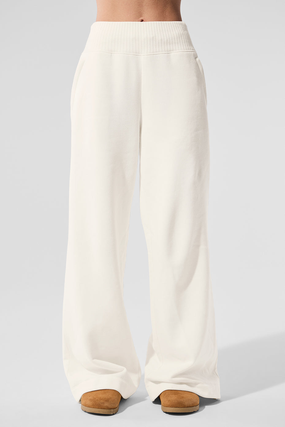 Serenity Wide Leg Sweatpant - Ivory - Image 3