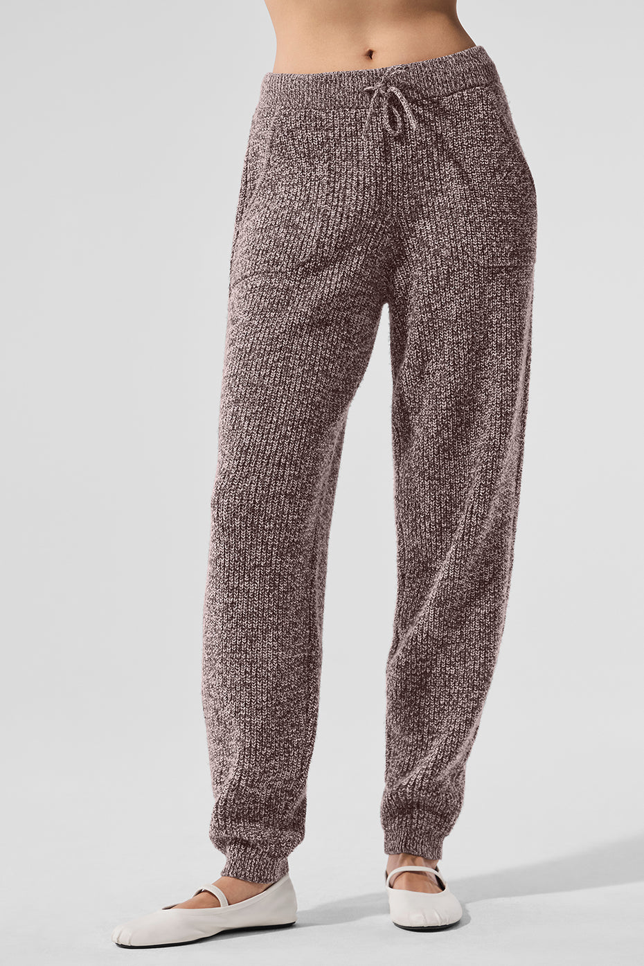 Marl Sweater Pant - Mushroom Marl - Image 4