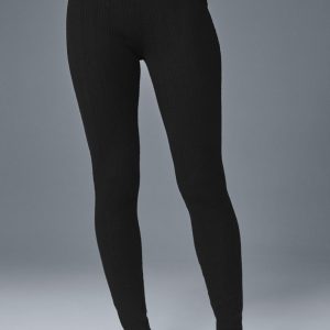 Pointelle Sweater High-Waist Be Mine Legging - Black