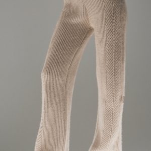 Winter Magic Cashmere Wide Leg Pant - Flax Heather