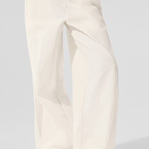 High-Waist Origin Wide Leg Track Pant - Ivory