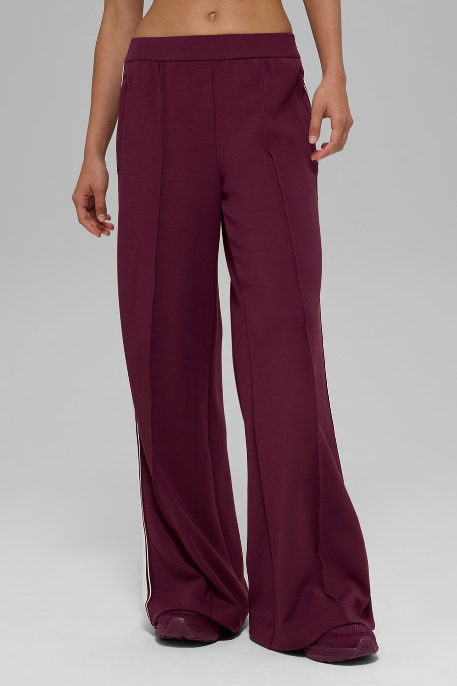 Track Star Wide Leg Pant (Regular) - Burgundy - Image 4