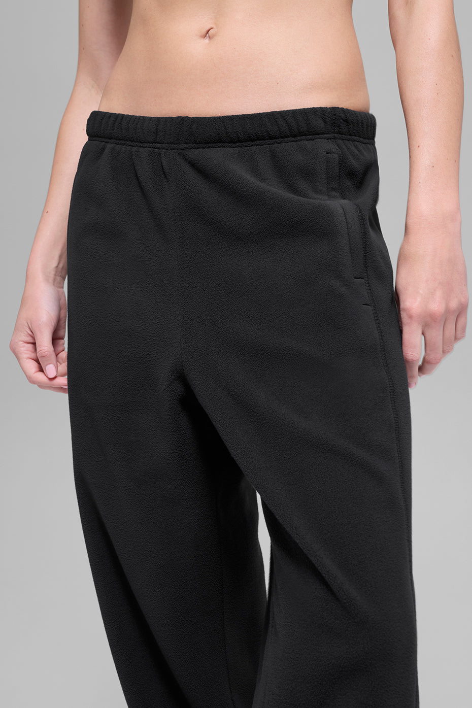 Polar Fleece High-Waist Retreat Jogger - Black - Image 3