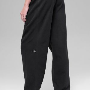 Polar Fleece High-Waist Retreat Jogger - Black