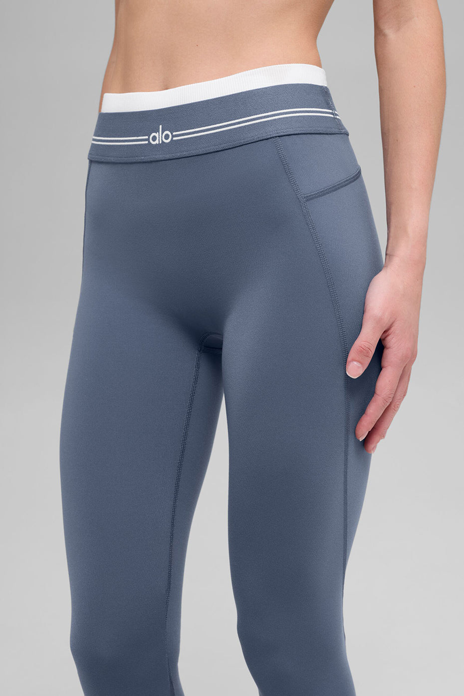 Airbrush High-Waist 7/8 Better Together Legging - Bluestone/White - Image 4