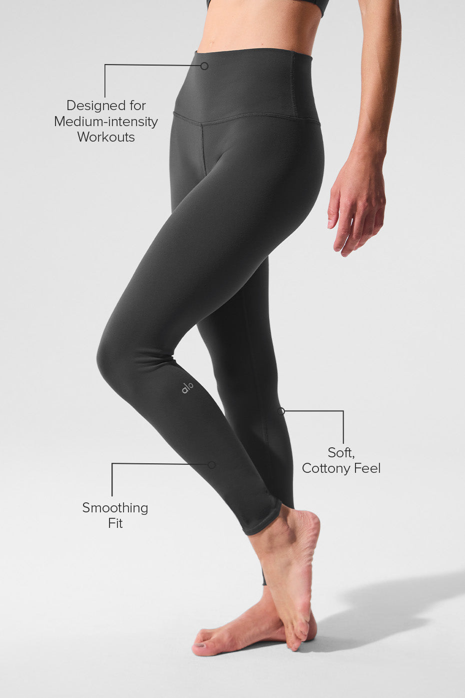High-Waist Airbrush Legging - Anthracite - Image 2