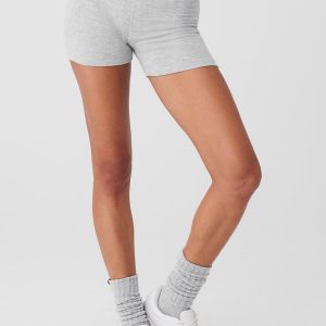 Alolux High-Waist Me Time Short - Athletic Heather Grey