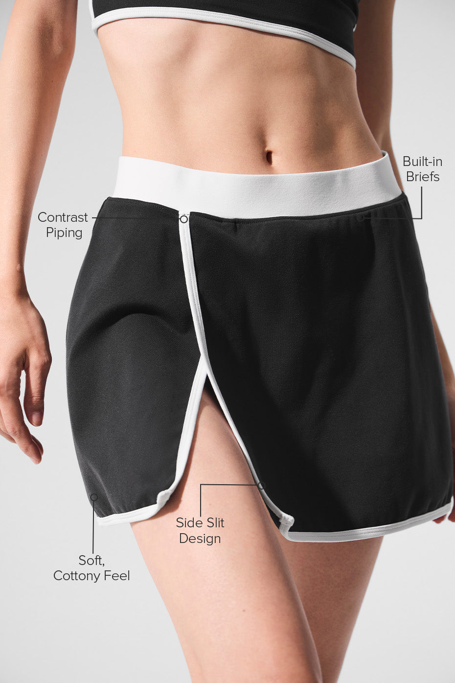 Airbrush Streamlined Skirt - Black/White - Image 2