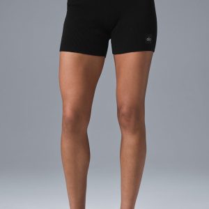 Scholar Knit High-Waist Short - Black