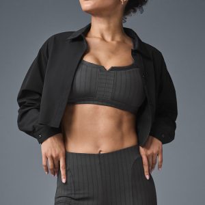 Cropped Take Me Out Button Up - Black