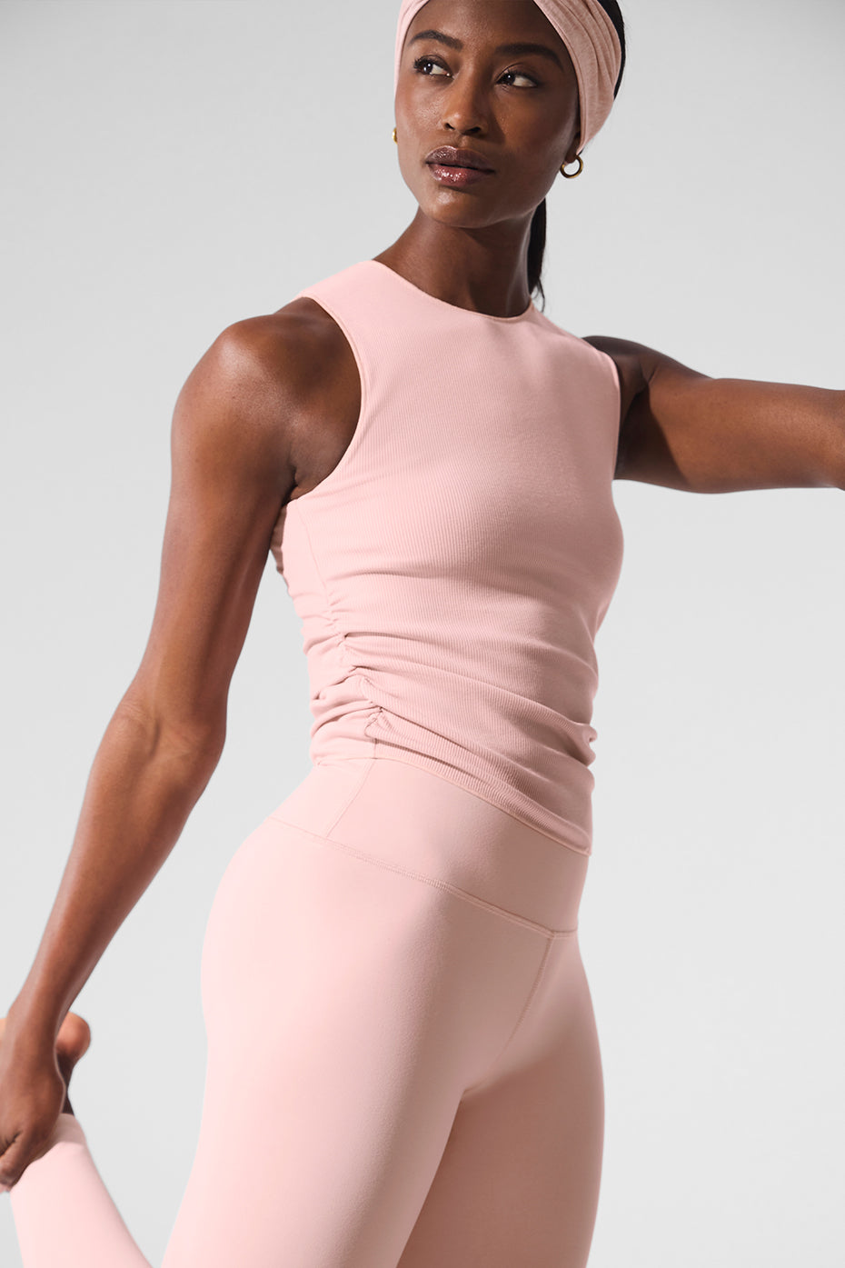 Ribbed En Pointe Tank - Pink Quartz - Image 4