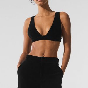 Micro Corduroy Dreamer Bra - Black