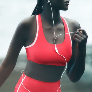 Airlift Super Sleek Contrast Bra - Candy Red/White